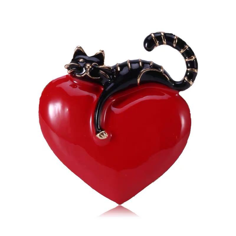 Broche accessoires broche chat amour