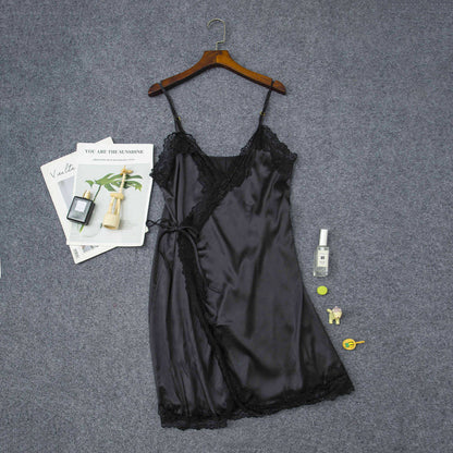 Women's Elastic Satin Nightdress - Luxury Home Pajamas