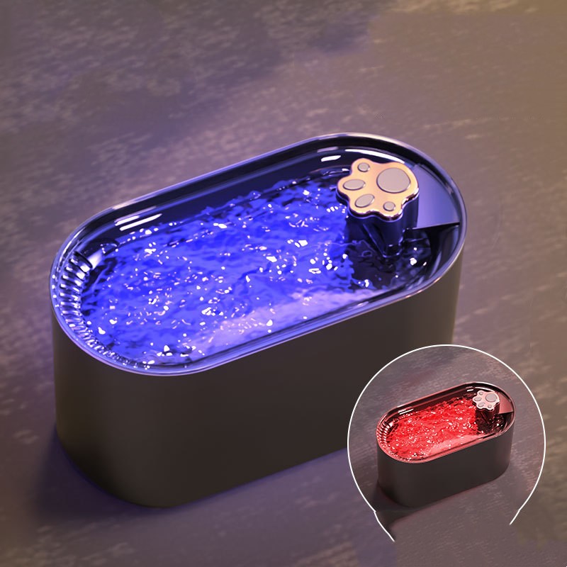 Filtre de fontaine d'eau pour chat 3L, abreuvoir automatique pour chiens et chats, distributeur d'eau ultra-silencieux avec lumière LED, produits pour animaux de compagnie