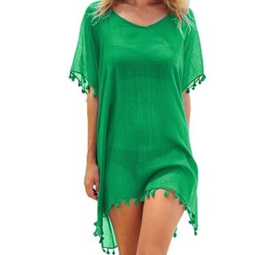 Robe ample en mousseline de soie pour femmes, tunique de plage d'été, chemise de couverture