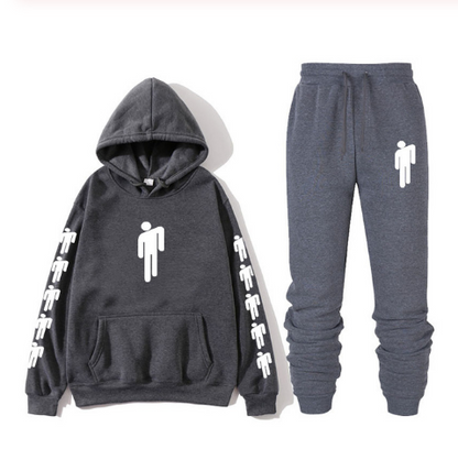 Sweat à capuche imprimé chanteur américain Billie Eilish sweat à capuche hommes et femmes Harajuku hip hop Brilie Eilish ensemble sweat + pantalon