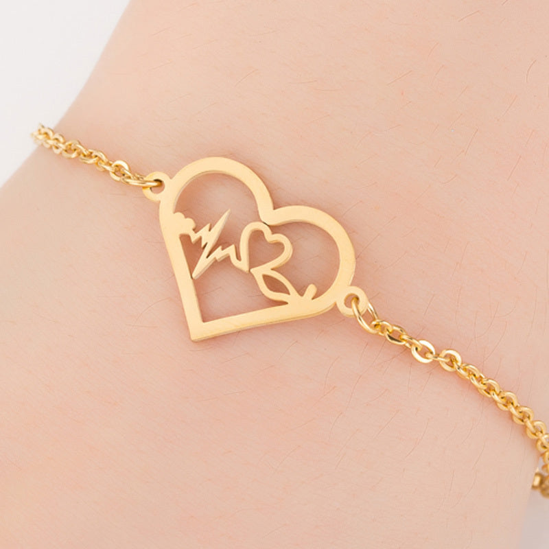 Guldfärgade Charms Armband Femme Rostfritt Stål Dam Smycken Tur Origami Elefantarmband Vänskapsgåvor