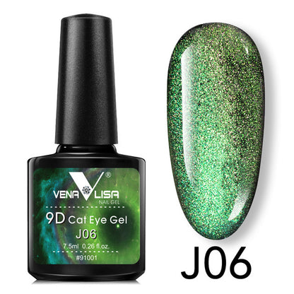 Venalisa 9D Gellack Cat Eye Magic Chameleon Gellack Nagelmanikyr Galaxy Starry Magnetic Multicolor 5ml Nagellack