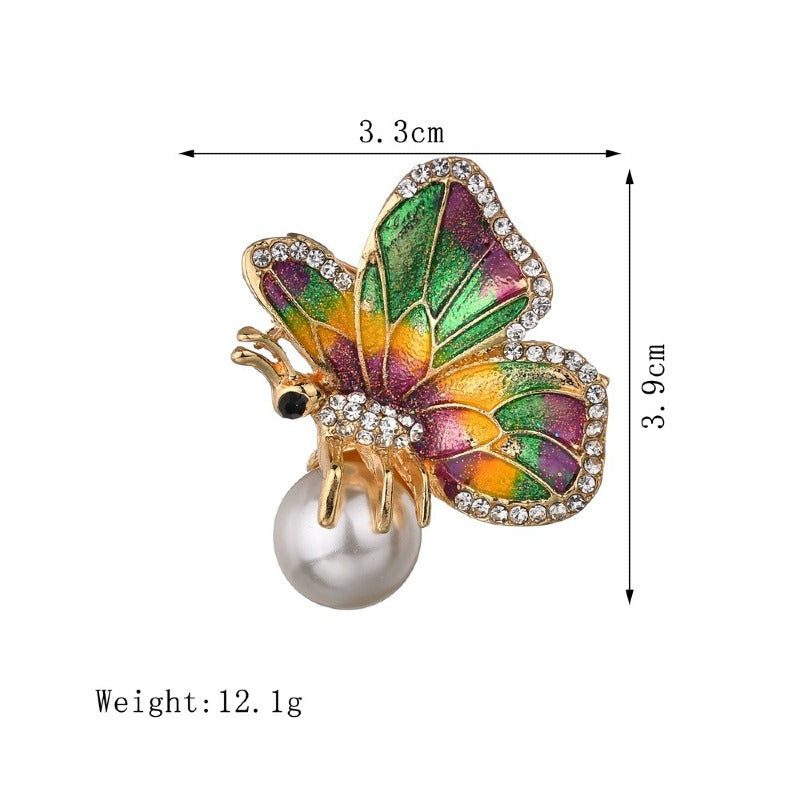 Color butterfly brooch