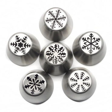 3 i ett LIMITED EDITION JULSTIL Tårtdekorationsmunstycke i rostfritt stål