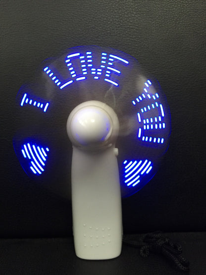 Handheld flashing fan