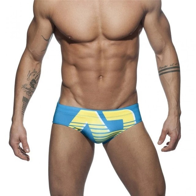 Printed swimsuit briefs