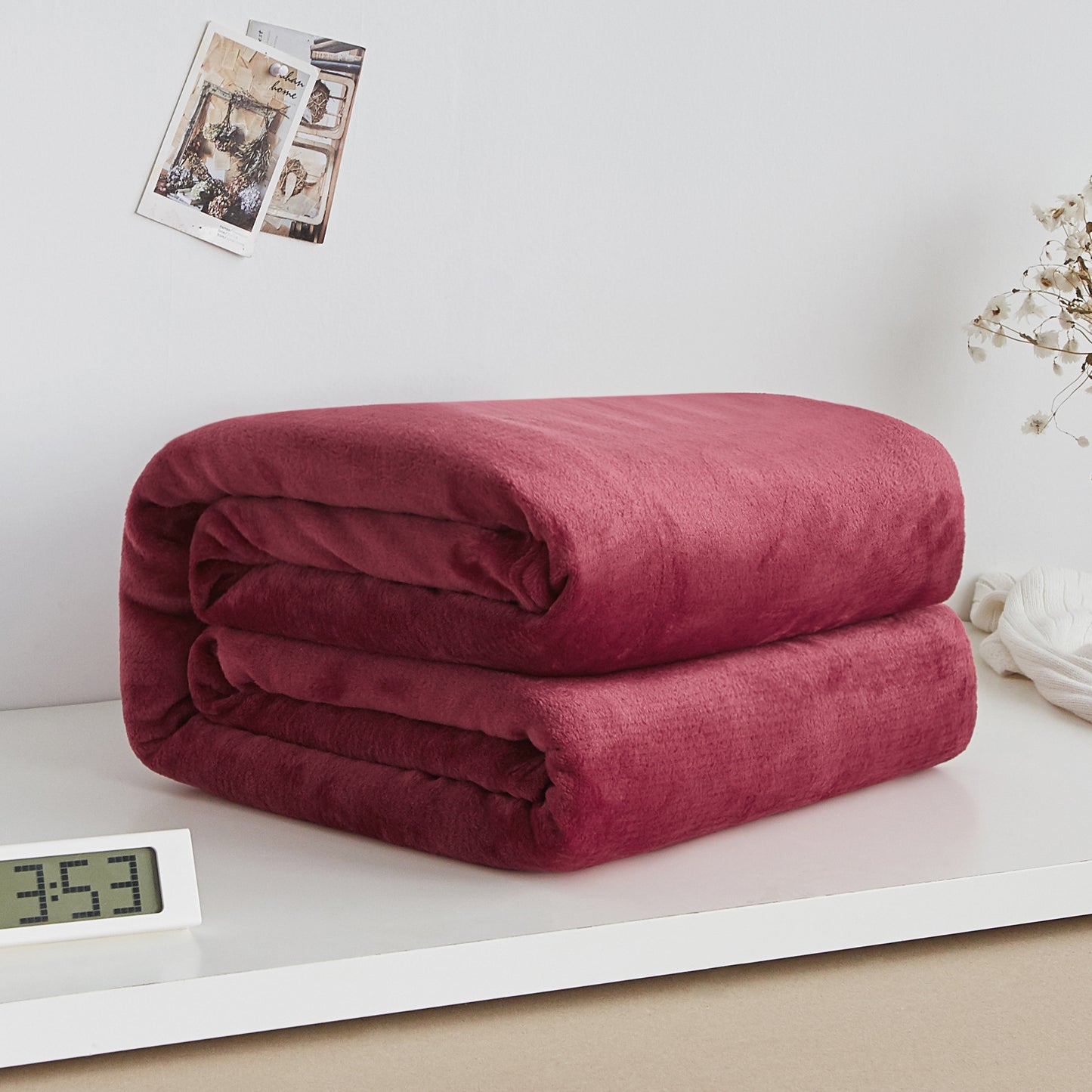 Flanellfilt korall filt