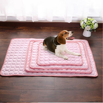 Coussin de nid froid en soie glacée pour chien et chat, pour se rafraîchir en été