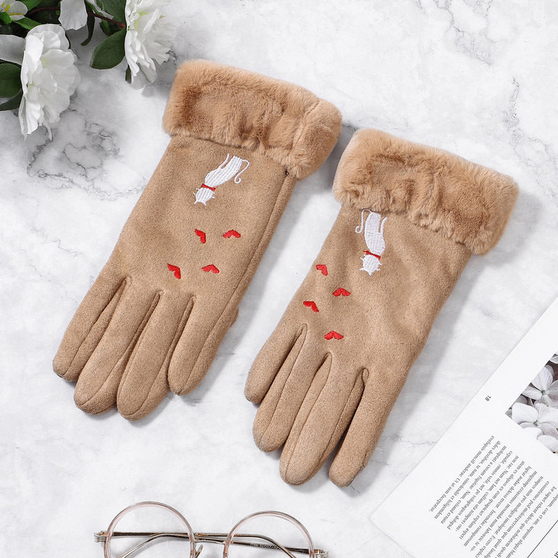 Gants femmes gants d'hiver en daim