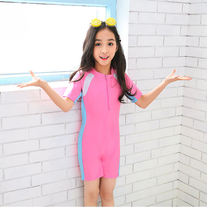 Children's sun protection one-piece swimsuit