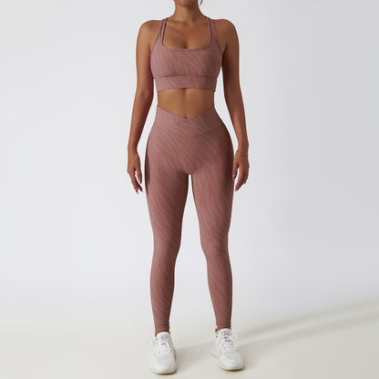 Ensemble de vêtements de yoga Camouflage Leopard Sports