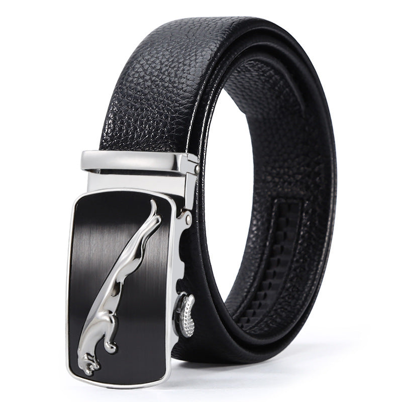 Men's Automatic Leather Buckle Business Belt - Professional Efficiency