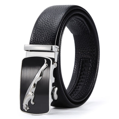 Men's Automatic Leather Buckle Business Belt - Professional Efficiency
