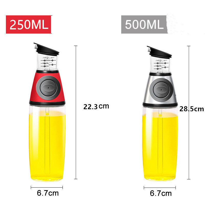 500ml Mätbar glasflaska olja flaska soja flaska köksutrustning