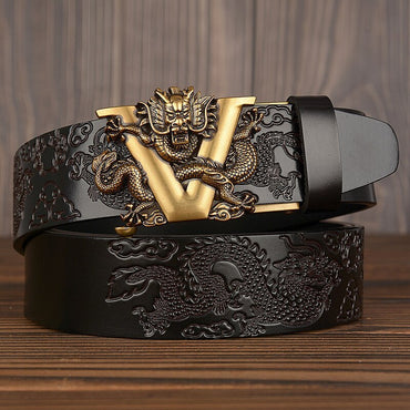 Automatic cowhide belt