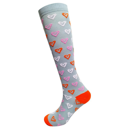 Ladies running stretch compression sports socks