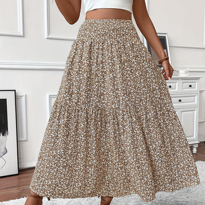 Professional Elegant Suede Fringe Rivet Short Skirt - Polyester Elastane (90%/10%, Brown, S-XL)