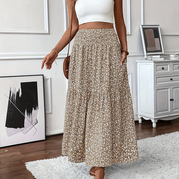 Professional Elegant Suede Fringe Rivet Short Skirt - Polyester Elastane (90%/10%, Brown, S-XL)