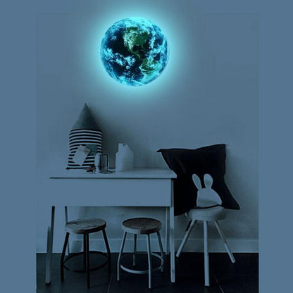 Glow In The Dark 3D Earth Wall Sticker FREE GLOBAL SHIPPING