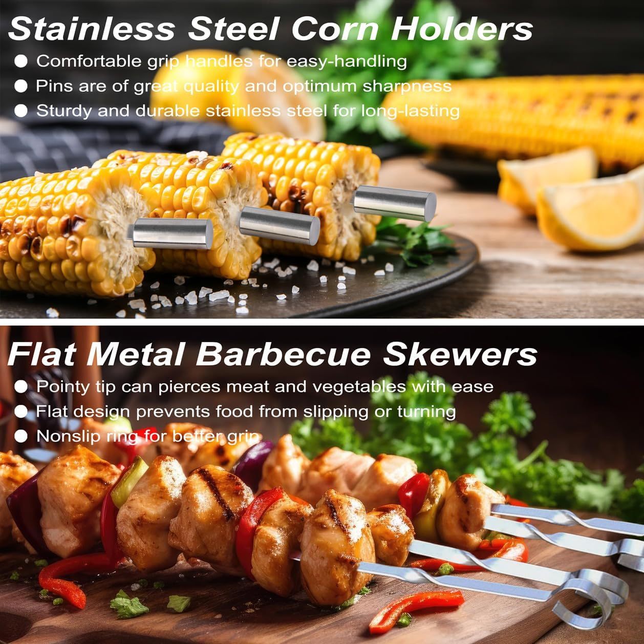 Holiday BBQ Grill Accessories - Stainless Steel Tools Set