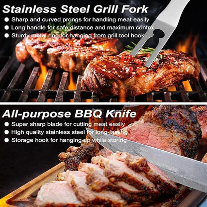 29 PCS BBQ Grill Accessories Stainless Steel BBQ Tools Grilling Tools Set