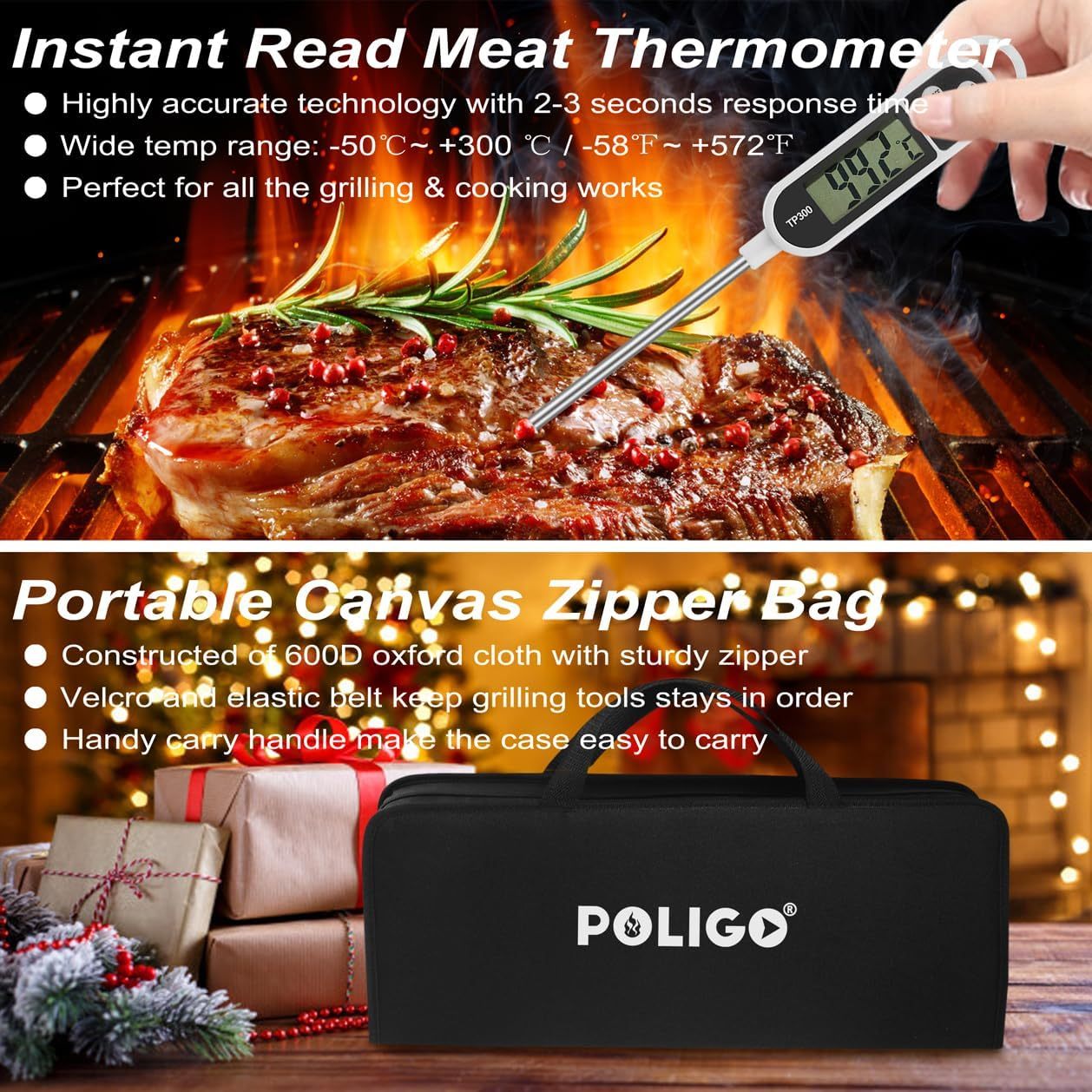 29 PCS BBQ Grill Accessories Stainless Steel BBQ Tools Grilling Tools Set
