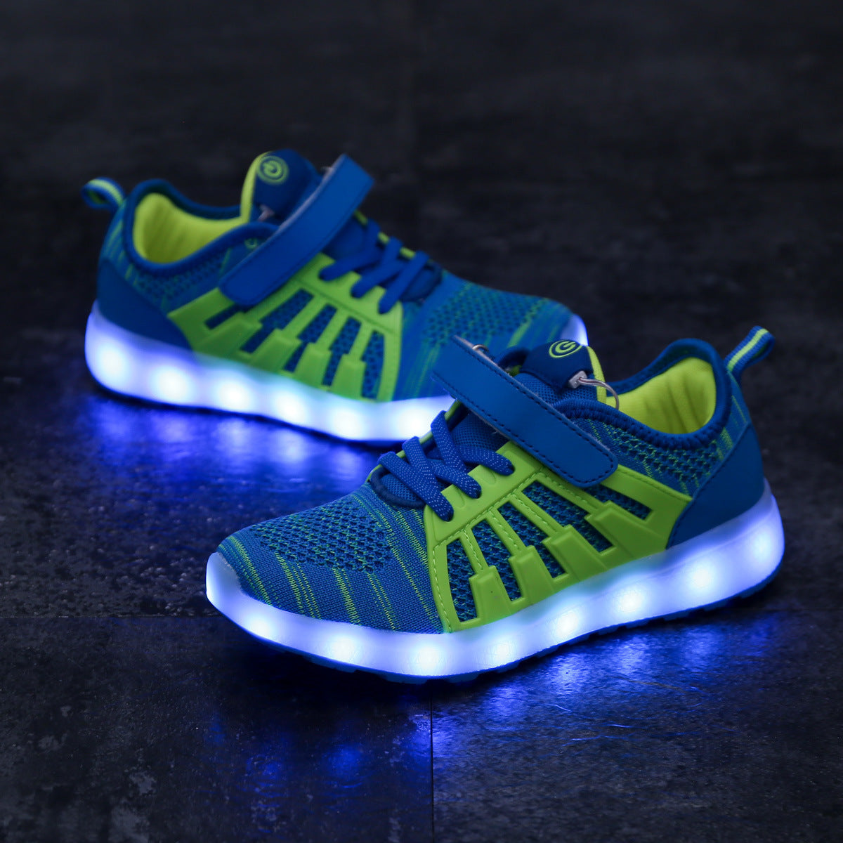 Children flying woven LED light shoes