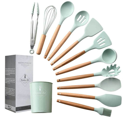 Ensemble de cuisine avec spatule antiadhésive, 11 pièces