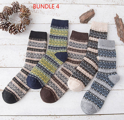 Winter Thick Warm Stripe Wool Socks