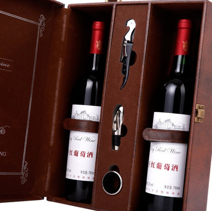 Creative Wine Box Läder Presentbox Handgjord Hem Kök Bar Tillbehör Inredning Lafite Vinhållare Vinförpackning Box Vänpresent