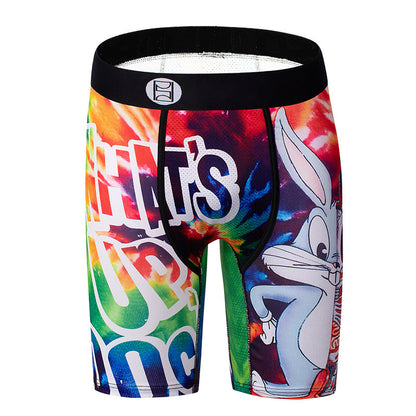 Cartoon Printed Boys Boxers Men Sports Underwear