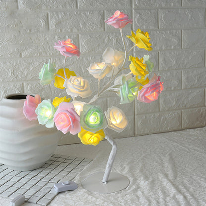 LED tree light rose small tree light