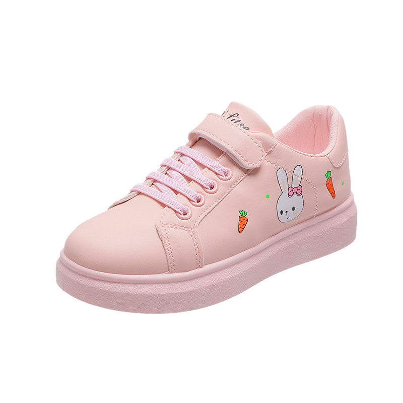 Fashion big kids sports soft-soled white shoes