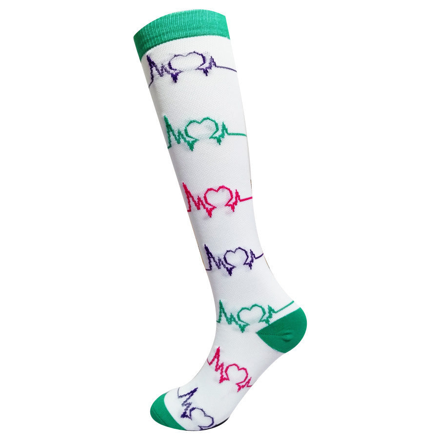 Ladies running stretch compression sports socks