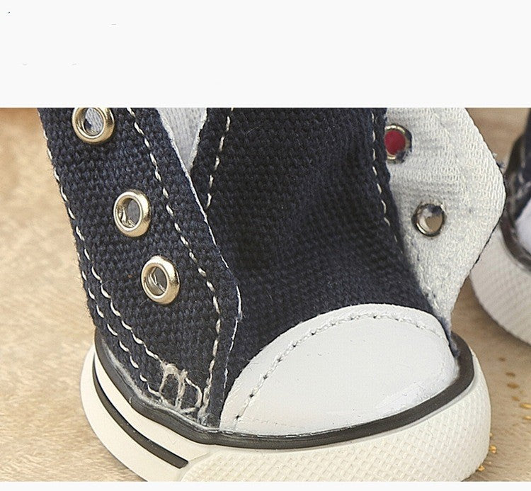 Pet Shoes Denim Canvas Breathable And Comfortable