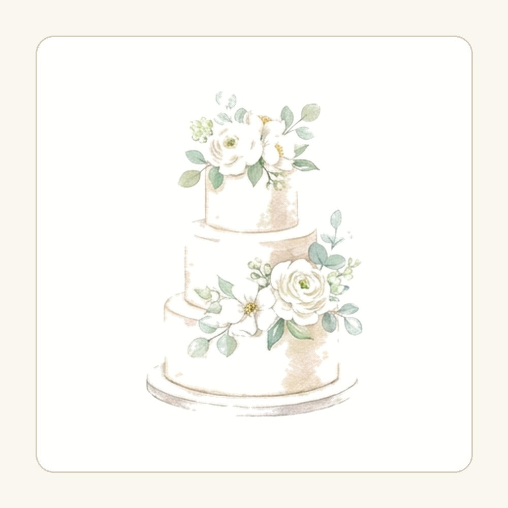 Bröllopstårta – transparent PNG-motiv (clipart)