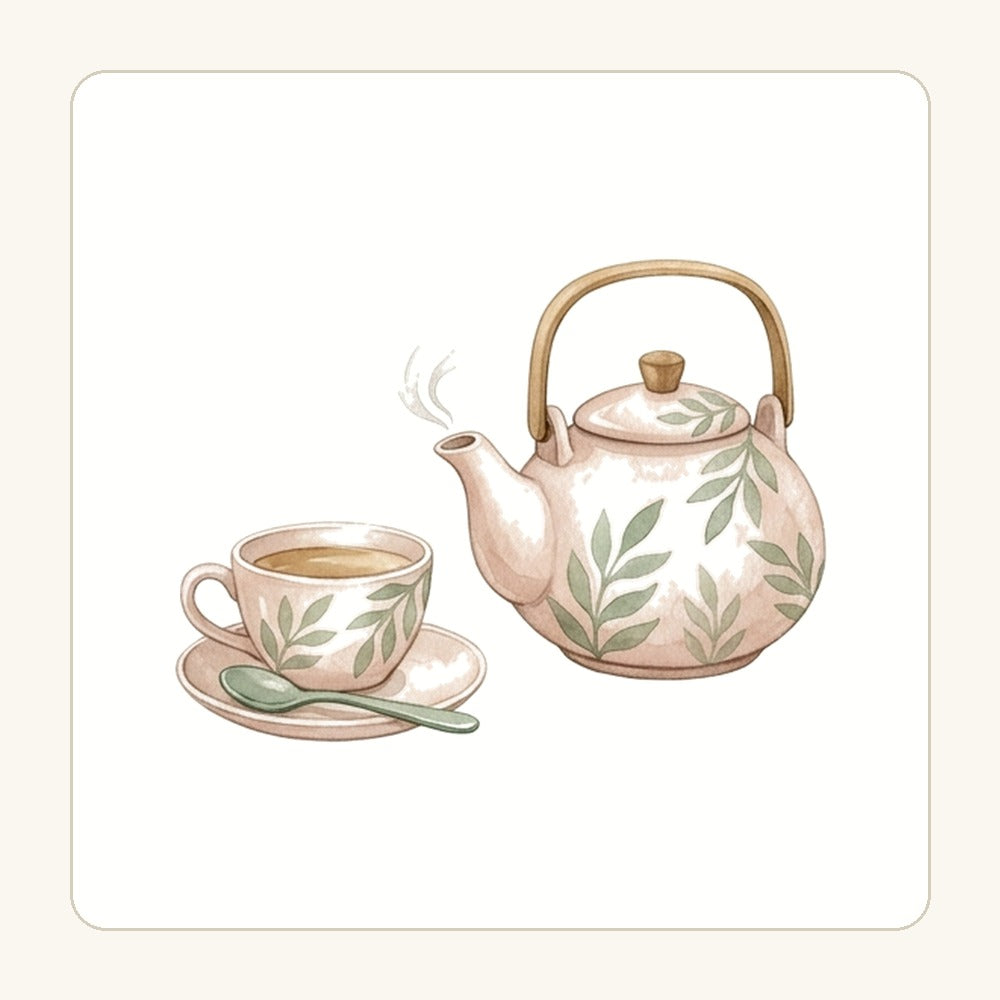 Tekanna och kopp – transparent PNG-motiv (clipart)
