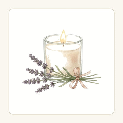 Lavendelljus – transparent PNG-motiv (clipart)