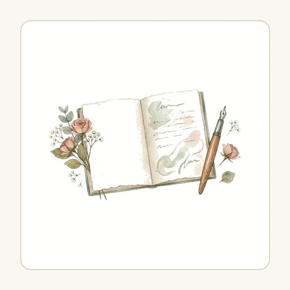 Dagbok och penna – transparent PNG-motiv (clipart)
