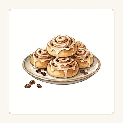 Kanelbullar – transparent PNG-motiv (clipart)