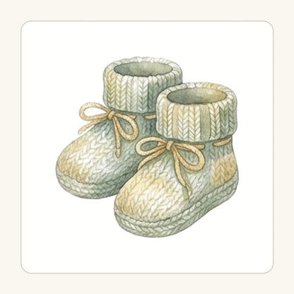 Babytofflor – transparent PNG-motiv (clipart)