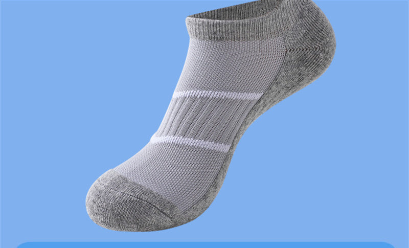 Chaussettes de sport à bas de serviette pour hommes, couleur unie