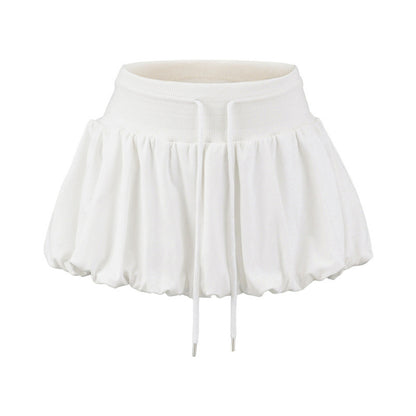 High Waist Bubble Bud Skirt