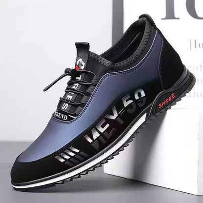 Letter Print Sneakers Men No Tie Outdoor Running Sports Shoes