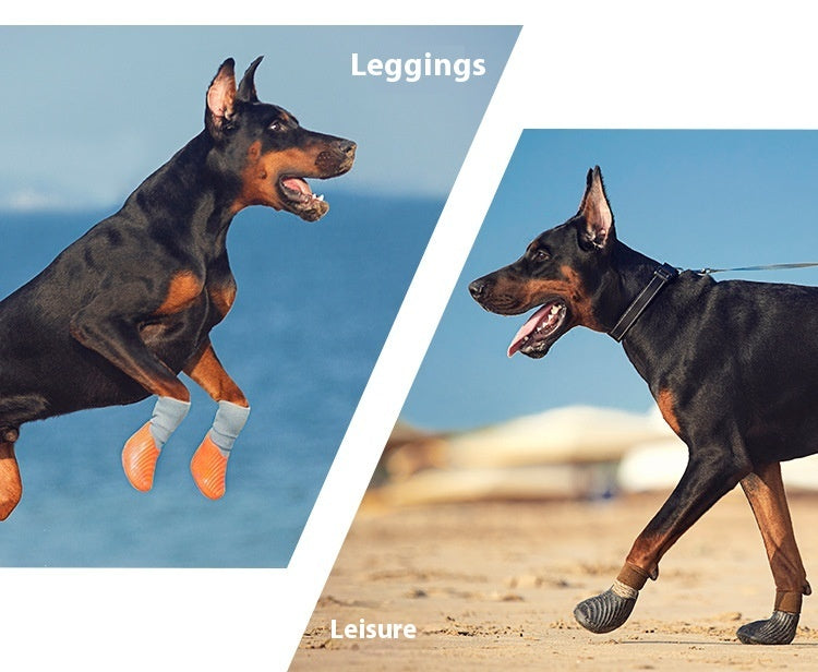 Pet Outdoor Sports Shoes With Anti Slip Biomimetic Stripes