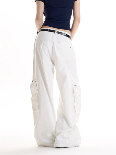 American Retro Hot Girl Style Multi-pocket Cargo Pants