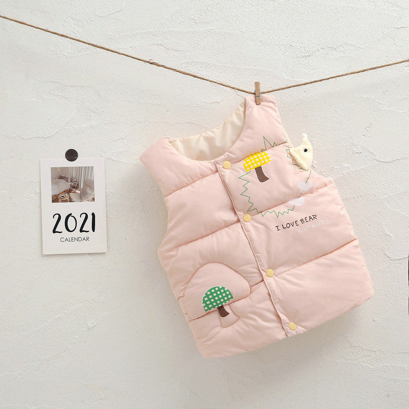 Gilet en coton pour enfants, vente en gros, vêtements pour hommes et femmes, gilet en coton pour bébés