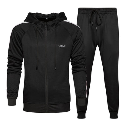 Casual Fashion Hooded Start Sweatshirt Suit Men