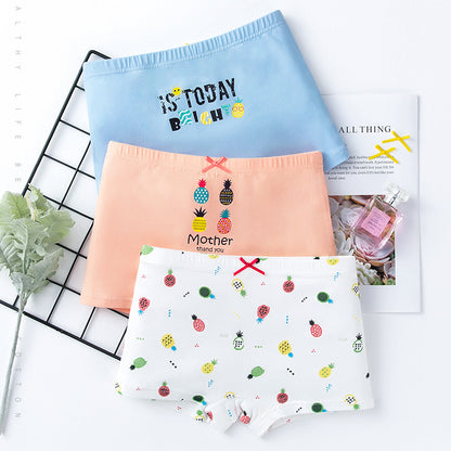 Ensemble boxer de sous-vêtements pour filles en coton imprimé créatif